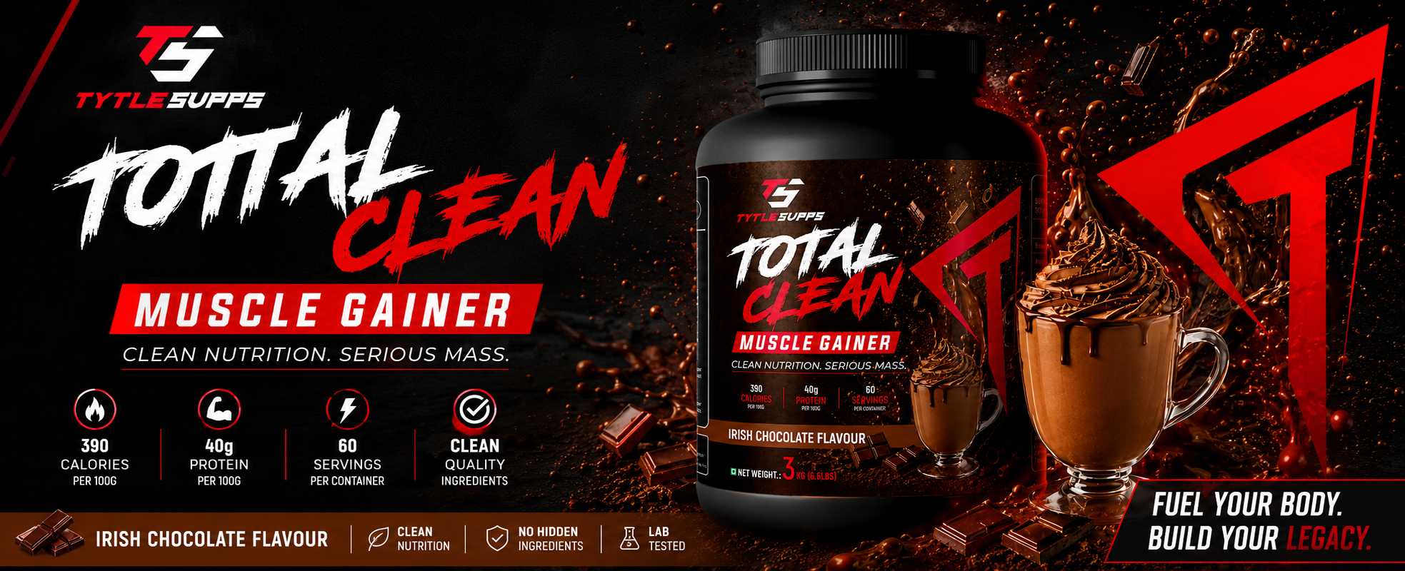 Total Clean Muscle Gainer Banner