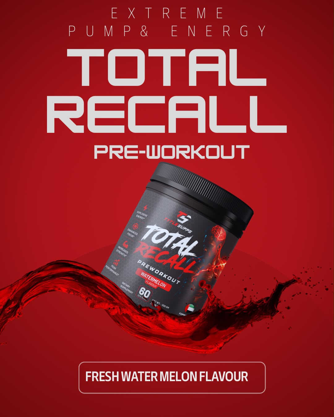 TYTLE SUPPS TOTAL RECALL PREWORKOUT 60 SERVINGS