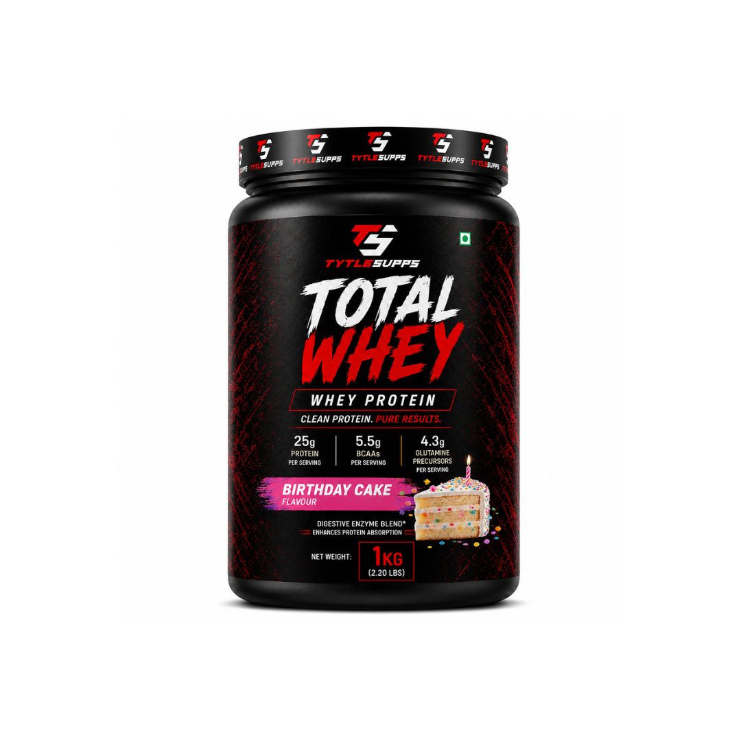 Tytle Supps Total Whey Protein 1 Kg ( Birthday Cake )